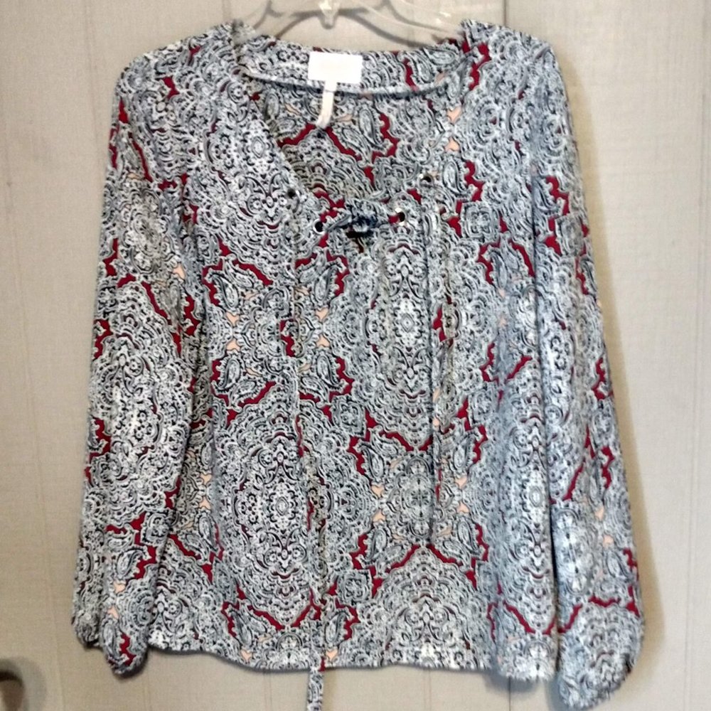 Laundry Shelli Segal Long Sleeve Top M